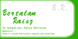 bertalan raisz business card